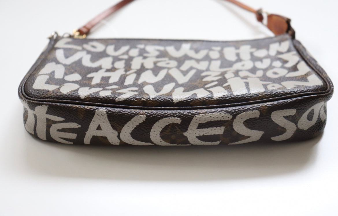 S/S 2001 Stephen Sprouse Graffiti Clutch, Authentic & Vintage
