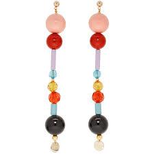 Emilio Pucci Multicolor Beaded Drop Earrings
