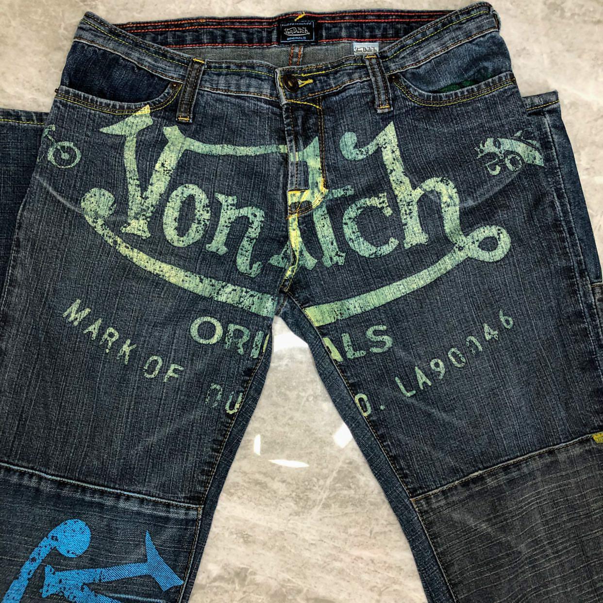 Vintage Y2K Von Dutch Graffiti Jeans