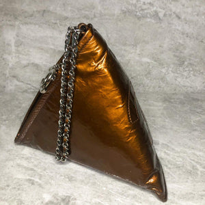 Chanel Metallic Lambskin CC Kheops Pyramid Bag Gold Black