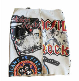 Vintage D&G Leather Rock Tour Skirt