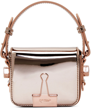 Off-White Pink Mirror Baby Flap Bag