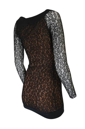 Azzedine Alaia Runway F/W 1990 Black Lace Vintage Dress