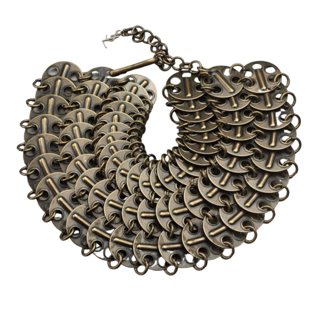 Yves Saint Laurent Vintage Choker Chainmetal Necklace