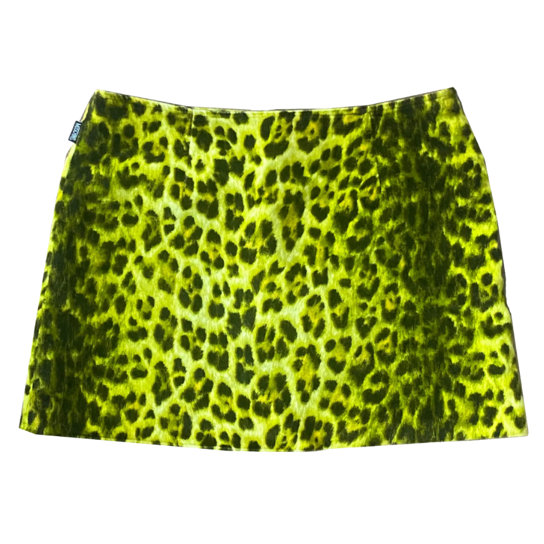 スカート Moschino 'Texture' print mini skirt Moschino girl's skirt in viscose blend hdj038lze06 Black