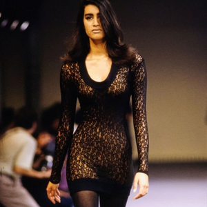 Azzedine Alaia Runway F/W 1990 Black Lace Vintage Dress