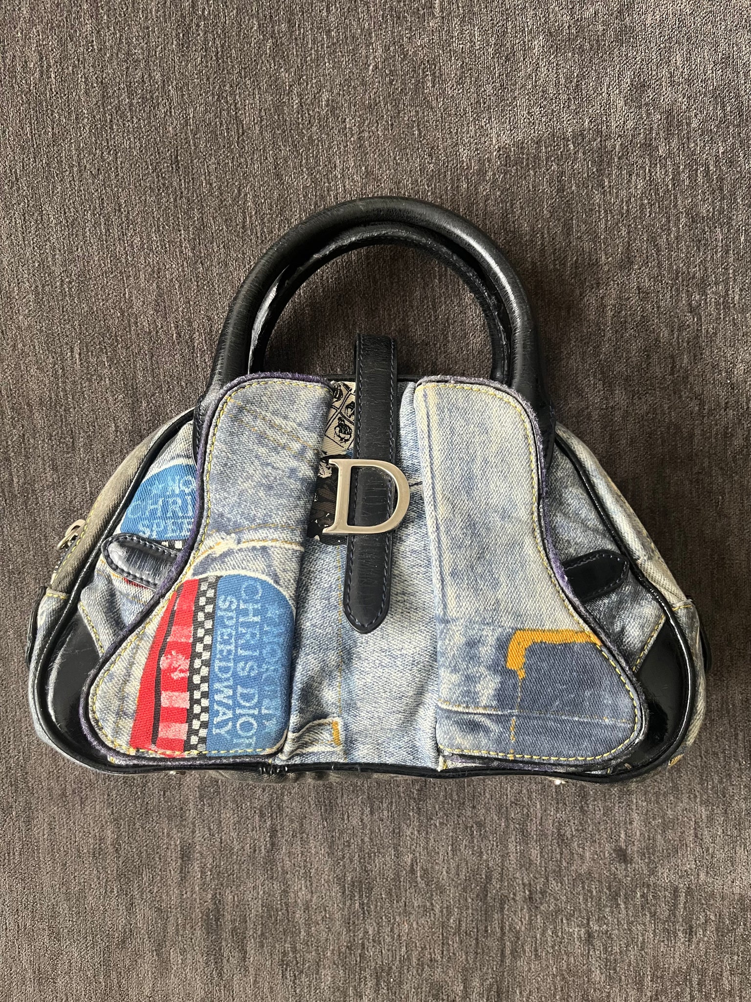 Vintage Dior Denim Saddle Shoulder Bag  Trésor Vintage