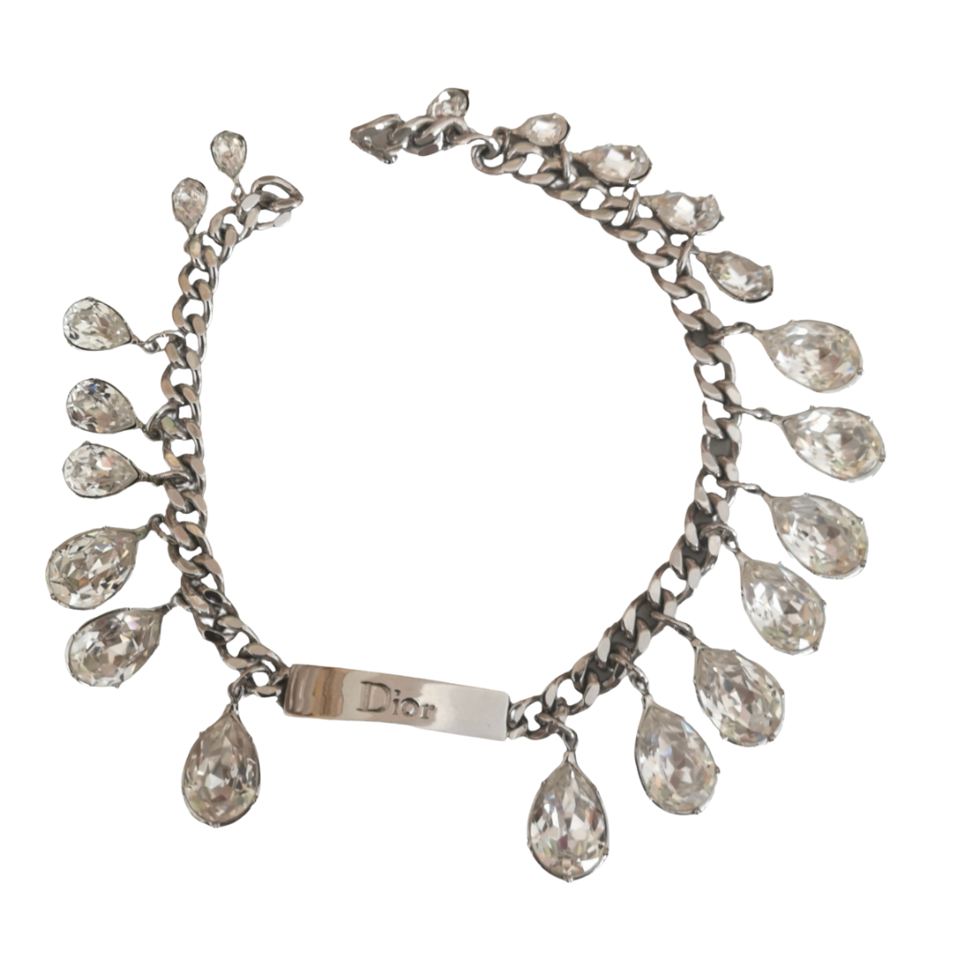 Christian Dior Runway Vintage ID Gem Necklace